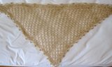 Gold Shawl — Draped to show how it falls over the shoulders.